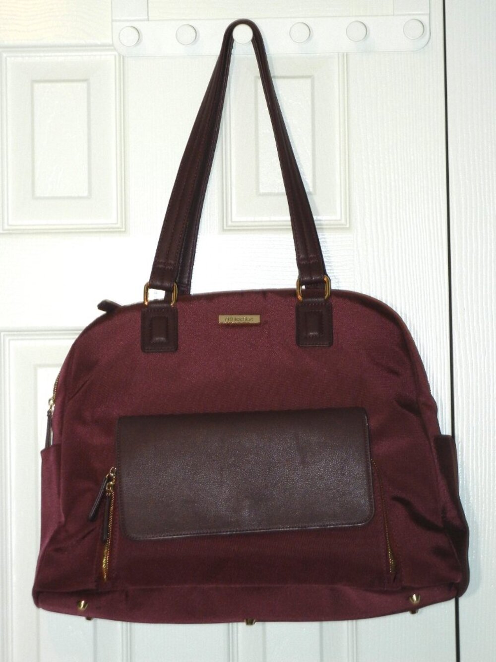 Minkee Blue Carly Tote Plum - Includes Lunchbox and Crossbody Clutch